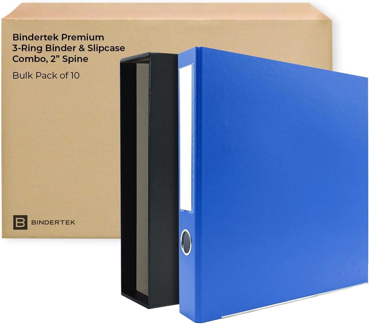 3-Ring Premium Binder & Slip Case Combo, Pack of 10 - Ocean Blue, 2