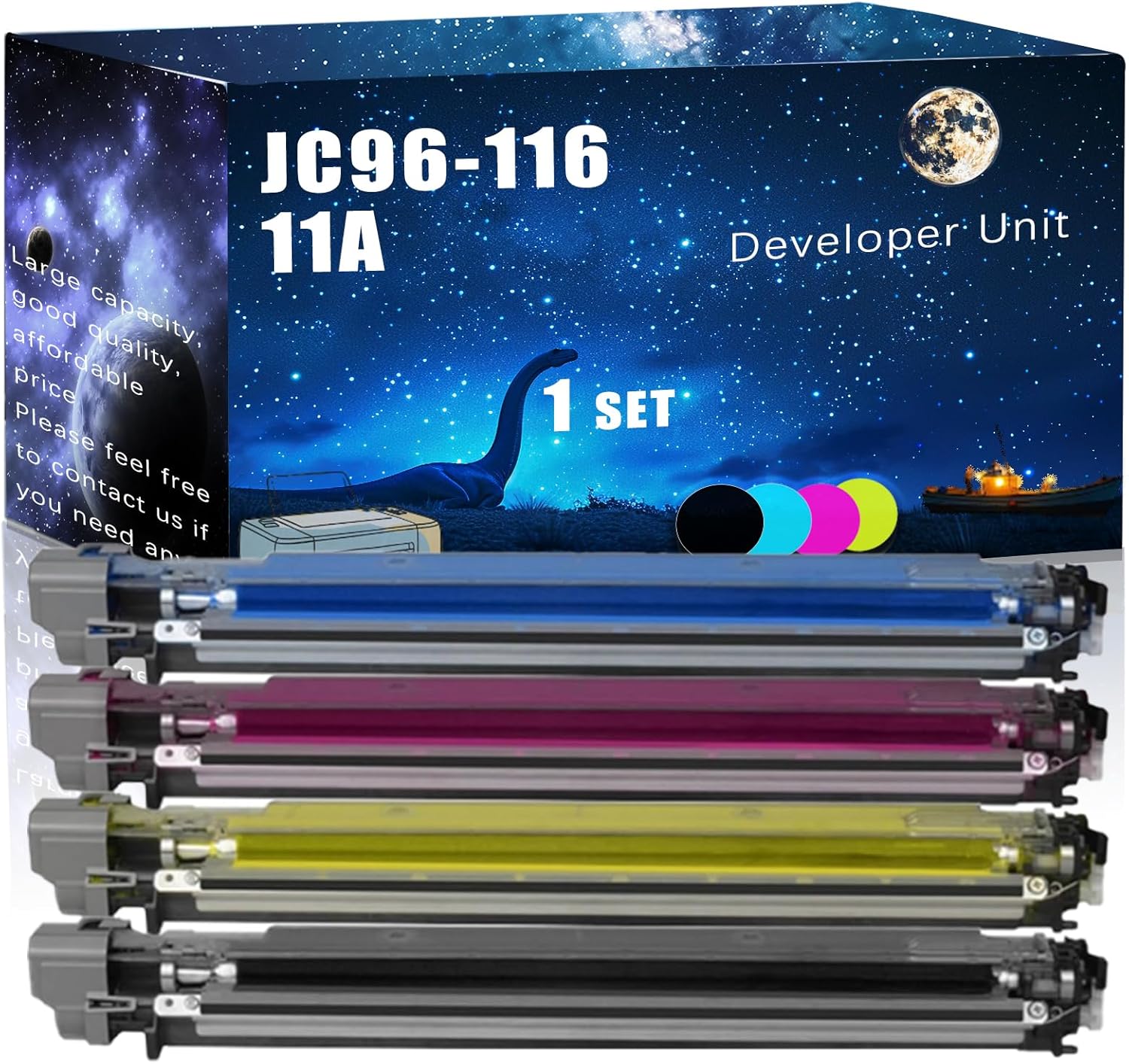 JC96-11611A Compatible Developer Unit Replacement for Samsung High Yield Compatible MultiXpress SL-X4250LX SL-X4300LX X4220RX Printers, Meet Printing Needs (4-Pack BK/C/M/Y)