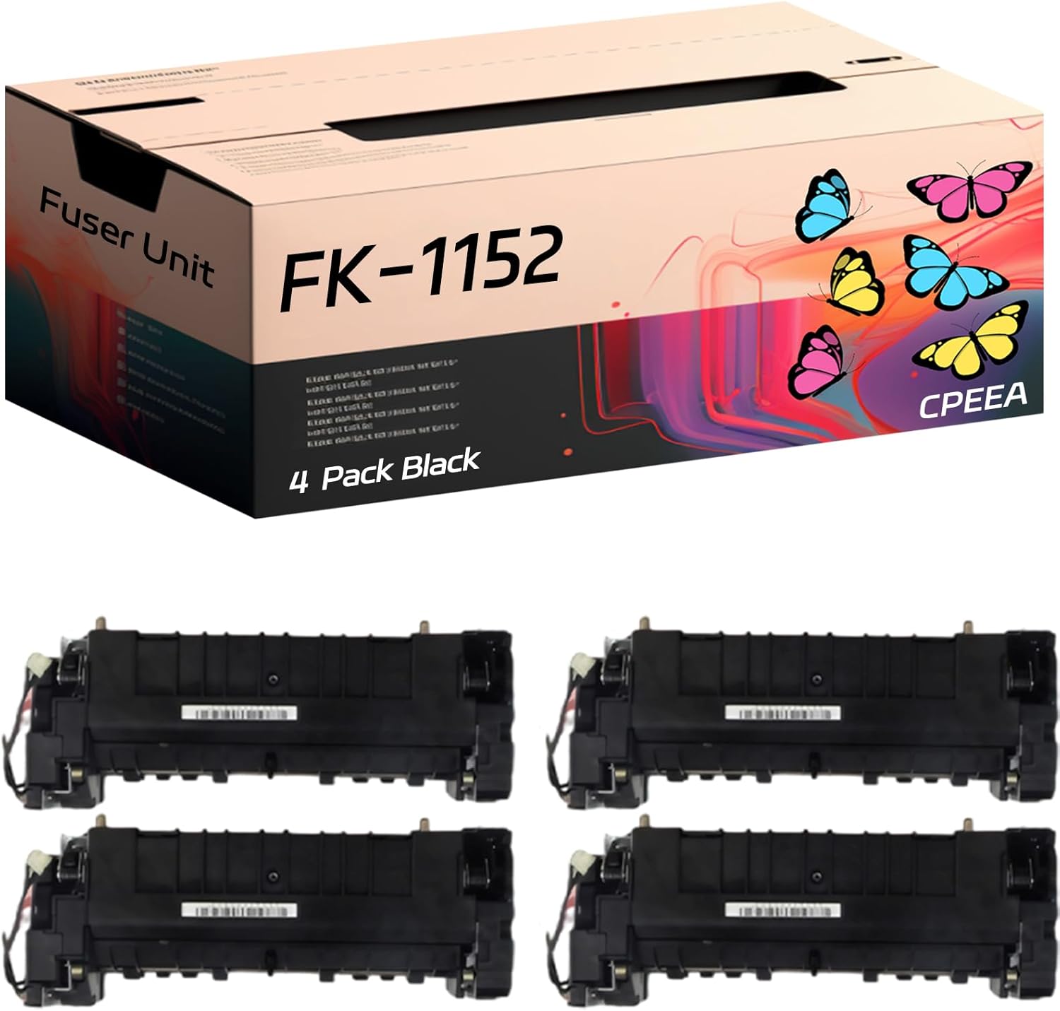 CPEEA Compatible for Kyocera FK-1152 (220V) Fuser Unit Work for Kyocera ECOSYS M2040dn M2540dw M2635dw M2640idw P2040dw Printers (4 Pack Black)