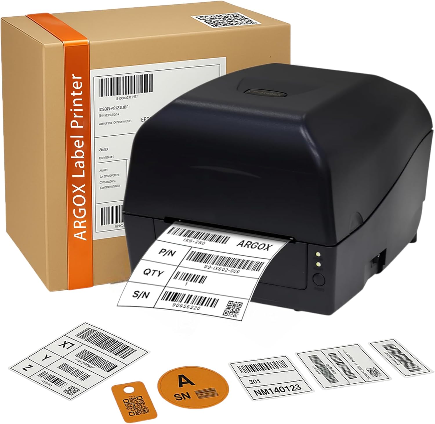 ARGOX CP-2140EX Pro Thermal Label Printer for Shipping 4x6 Labels｜Direct & Thermal Transfer Printing｜High-Speed Barcode Printer for USPS, FedEx,UPS,Amazon,Ebay｜USB, RS-232｜Label, Tags, Barcodes&More