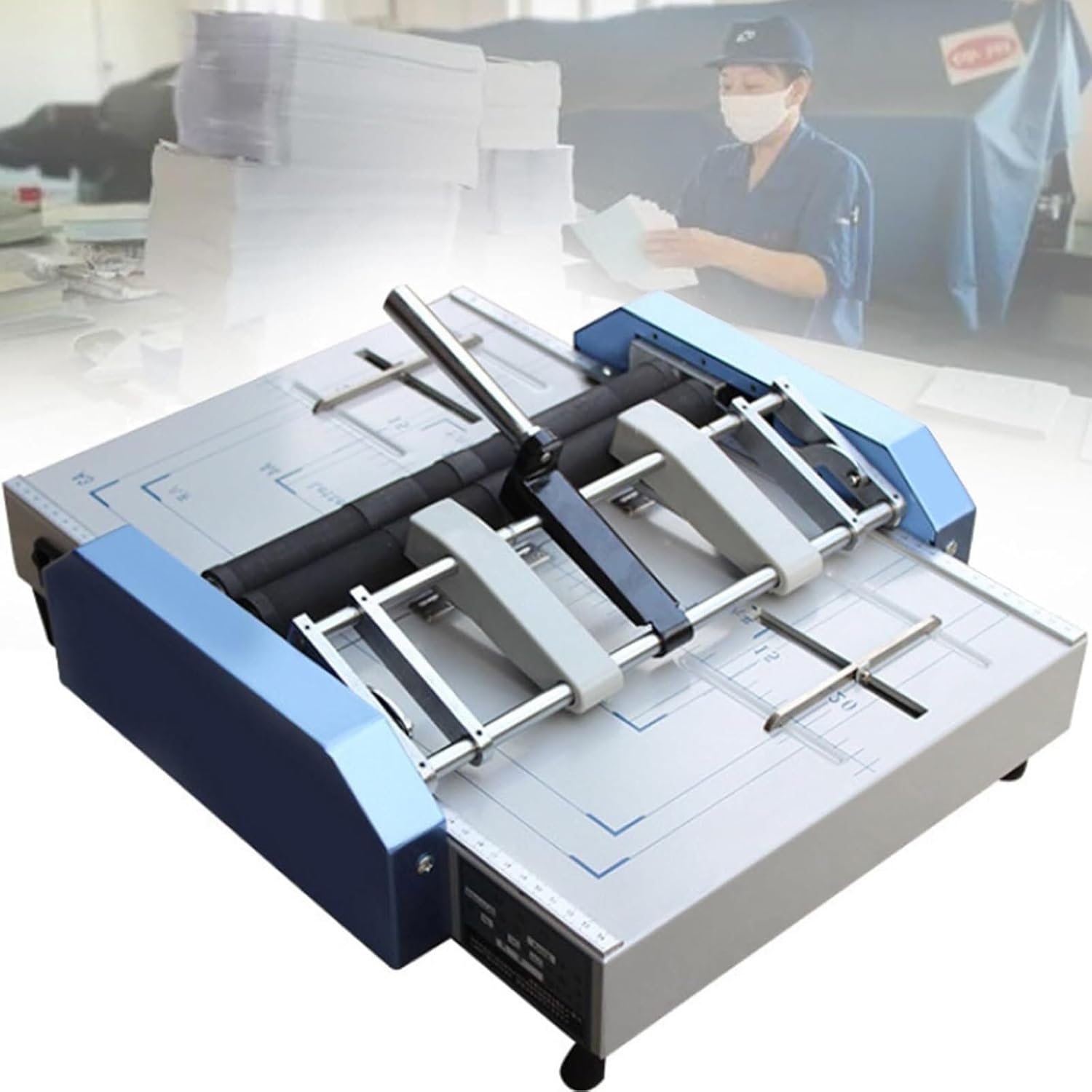 SXXZYAZJ Automatic Binding Machine, Electric Paper Book Stapler Creasing Machine, A3 Paper Saddle Stitch Flat Seam, 5 stapling Positions