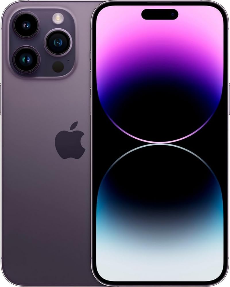 Apple iPhone 14 Pro Max, 128GB, Deep Purple for GSM (Renewed)