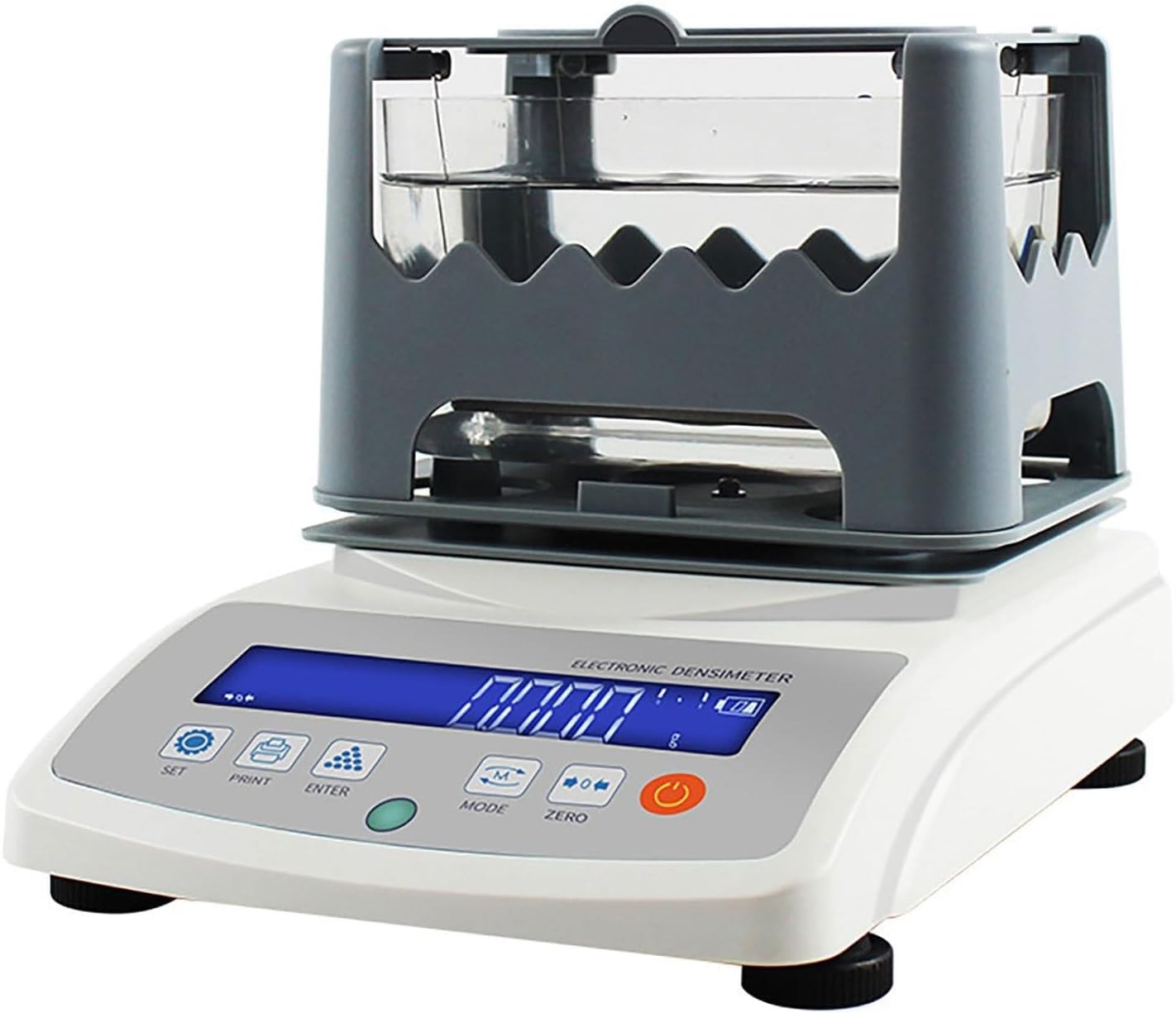 Precious Metal Authenticity Tester, Precious Metal Analyzer Precious Metals Testing Machine Density Range 0.001~99.999g/Cm3 Electronic Solids Densimeter with LCD Blue Light Screen(MDJ-1200A)