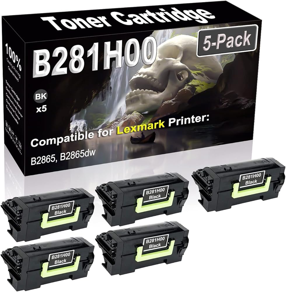 SINIYA 5-Pack (Black) Compatible High Yield B281H00 Laser Printer Toner Cartridge use for B2865 B2865dw Printer