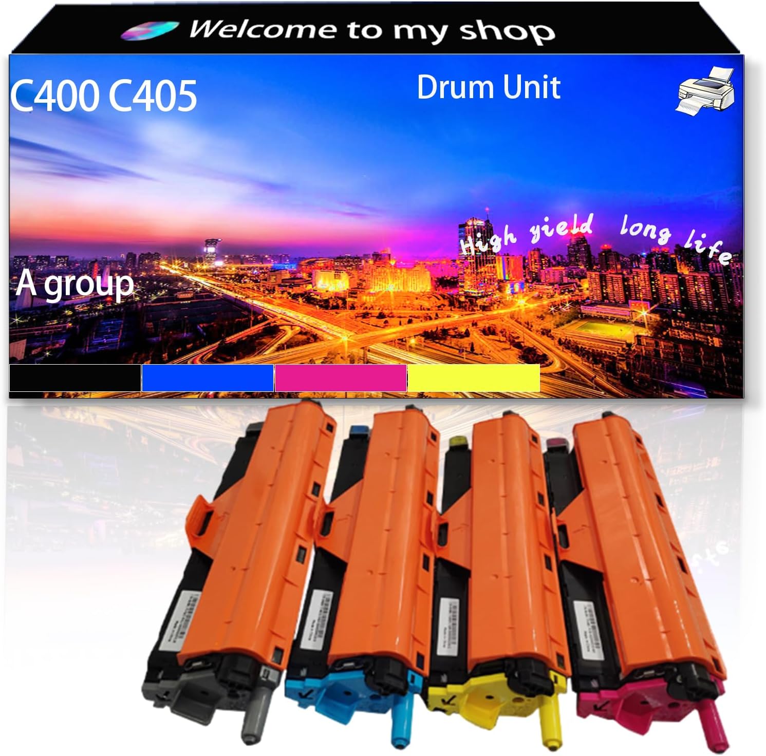 C400 C405 108R01121 Drum Unit High Production Compatible for Xerox Phaser 6600 VersaLink C400 C405 CopyCentre and WorkCentre Pro 2128 C2636 C3545 WorkCentre 7328 7336 7345 7346 Printers (Multicolor)