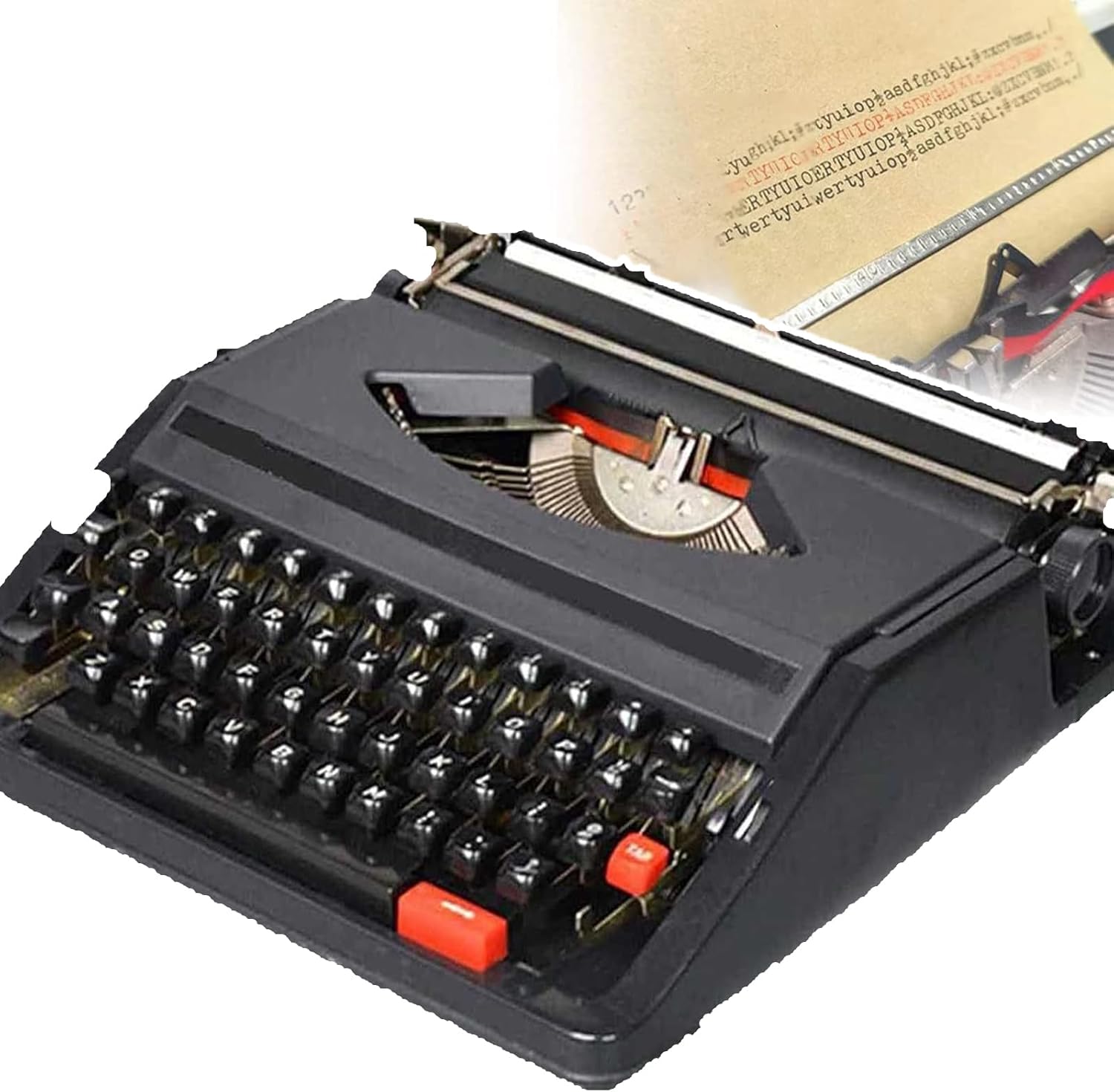 ZHZHZ Typewriter Retro Manual Writing Machine Classic Word Processor for Writing Novels Anywhere Ideal for Adventurous Writers