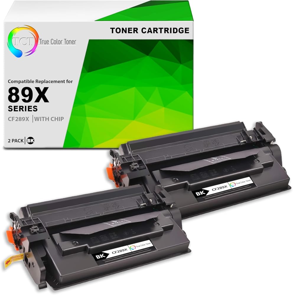 TCT 89X Toner Cartridge 2 Pack - Compatible Replacement for HP 89X CF289X Black High Yield Works with HP LaserJet Enterprise M507, MFP M528 Printers (10,000 Pages)