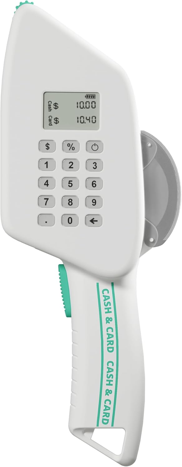 Digital Price Label Maker, Cash and Card Display, LCD Screen, Numeric Keypad