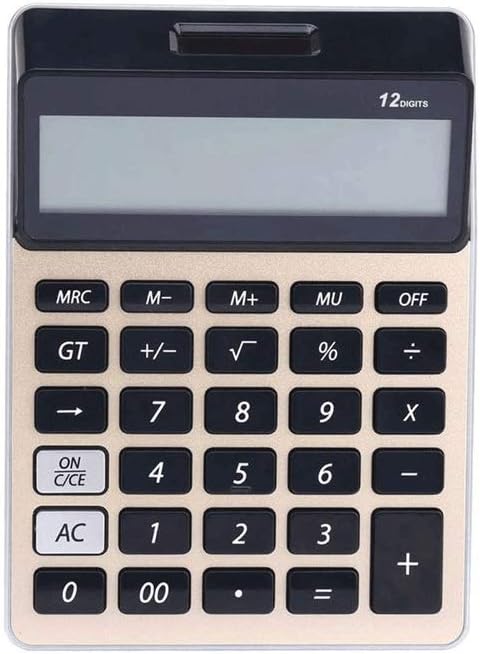 EWUROI Commercial Desktop Calculator Battery and Solar Hybrid Powered LCD Display, Great for Home and Office Use