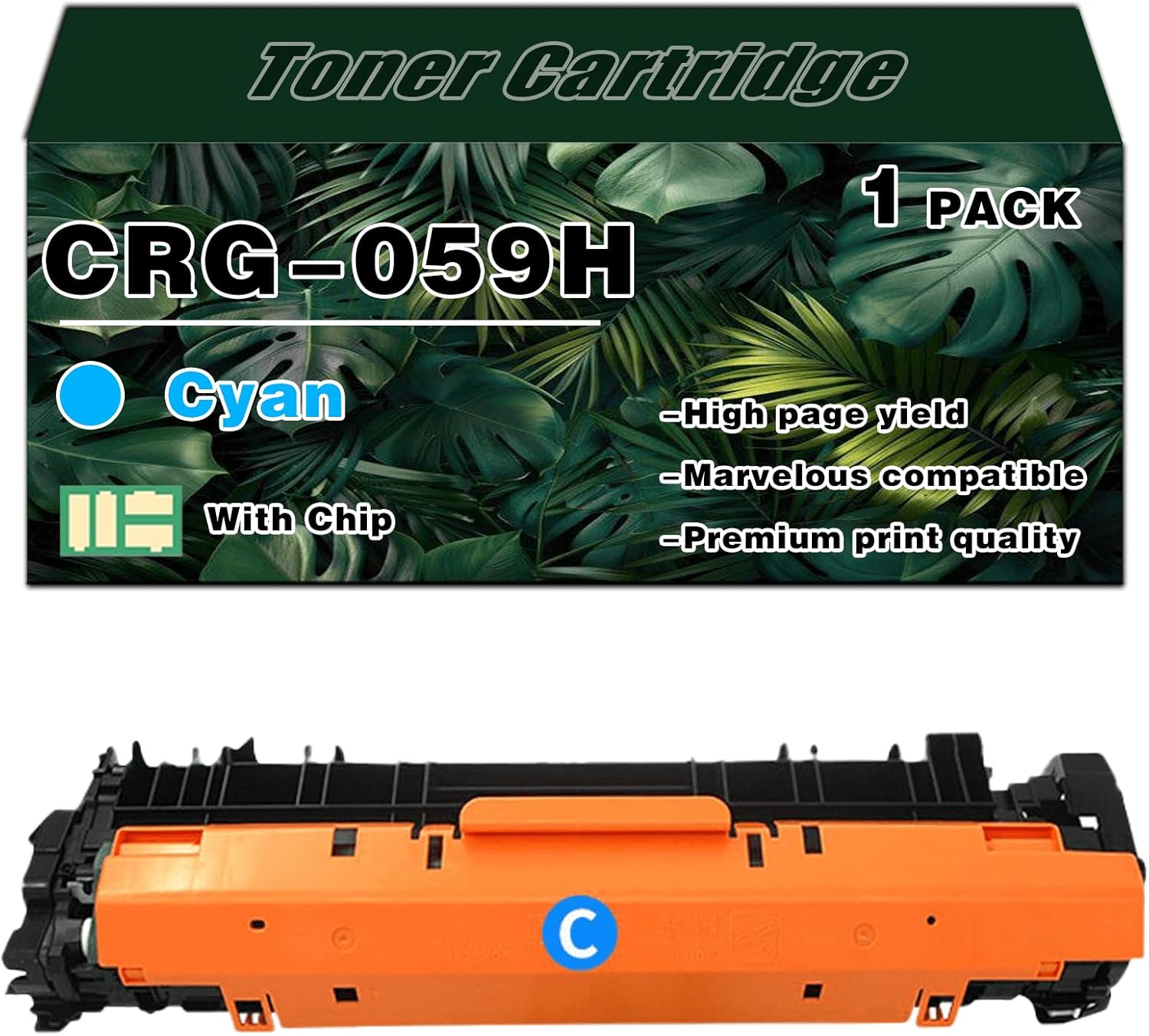 YHNNH CRG059H CRG-059H Toner Cartridges Compatible for Canon CRG059H CRG-059H Toner Cartridge Work for Canon LBP852Ci LBP851C Printers,Cyan