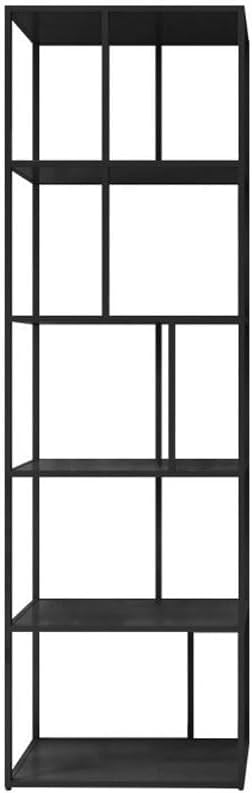 YOUQUEEN Book Shelf Nordic Metal Bookshelf Living Room Bookcase Office Floor Partition Decorative Rack Multi-Layer Storage Display Rack Bookshelves and Bookcases(A-80cm)