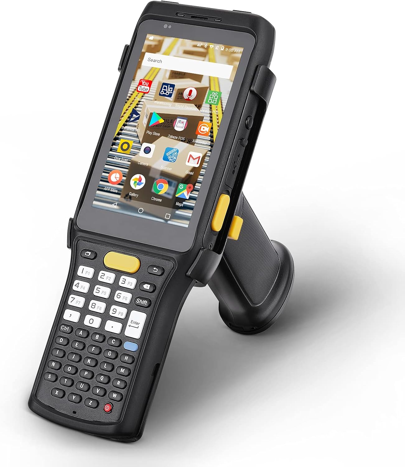 MUNBYN 2025 Android 13 Barcode Scanner PDA083, Equip with Zebra Mid Range 4750MR Scanner, Inventory Handheld PDA with Pistol Grip, 1D/2D/QR Code for Warehouse Logistics
