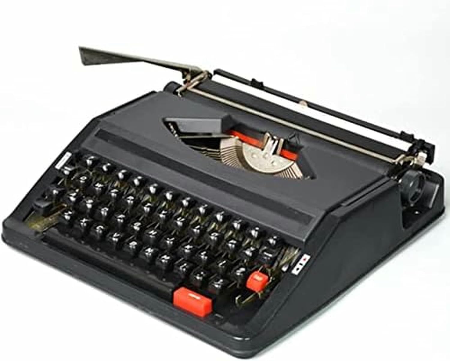 MNJVCFDS Vintage Manual Typewriter - Classic Retro Portable Writing Machine for Writers, Sleek Design, Twin Spool Black & Red Ribbon, for Nostalgic Word Processing
