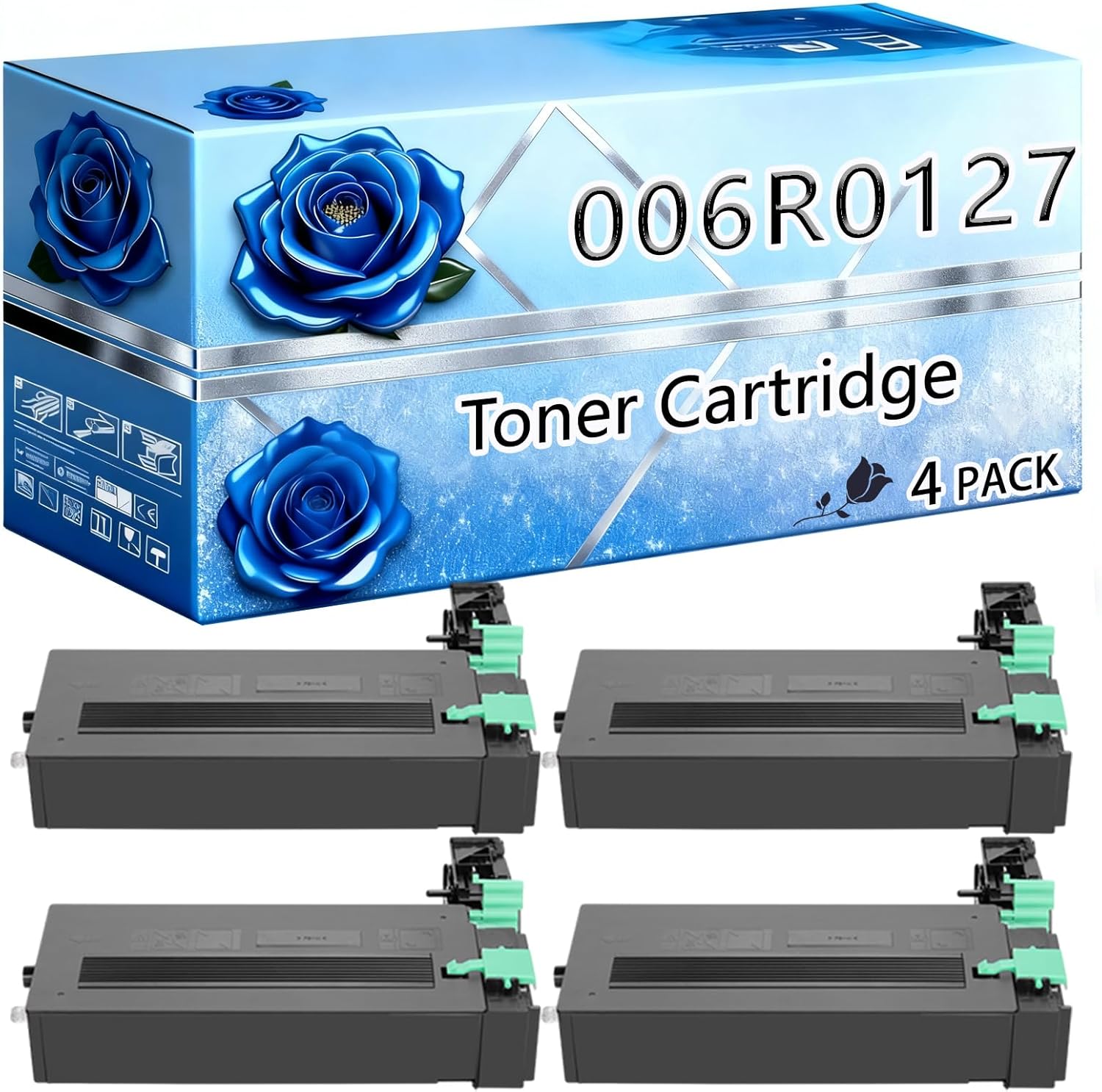 BIVOL Compatible Toner Cartridge Replacement for Xerox 006R01275 High Yield 30000 Pages WorkCentre 4150 4150C 4150S 4150X 4150XF Printers (4 Pack Black)
