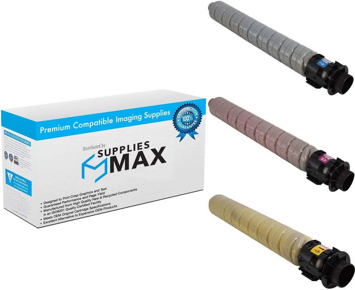 SuppliesMAX Compatible Replacement for Gestetner Corp IM-C3010/IM-C3510 High Yield Toner Cartridge Combo Pack (C/M/Y) (Type IM-C3510) (842550CMY)