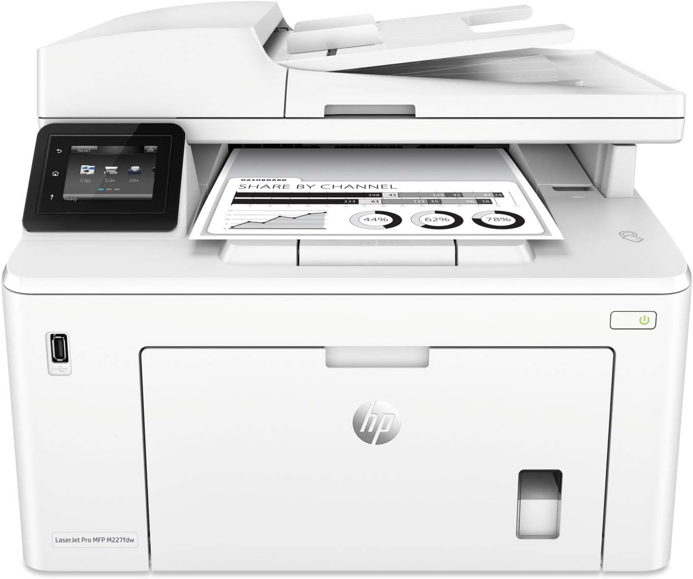 HP LaserJet Pro MFP M227fdw Wireless Monochrome All-in-One Printer with Built-in Ethernet & 2-Sided Printing, Works with Alexa (G3Q75A)