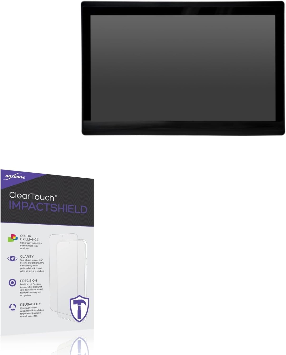 BoxWave Screen Protector Compatible With Mimo MBS-15680C-OF - ClearTouch ImpactShield (2-Pack), Impenetrable Screen Protector Flexible Film