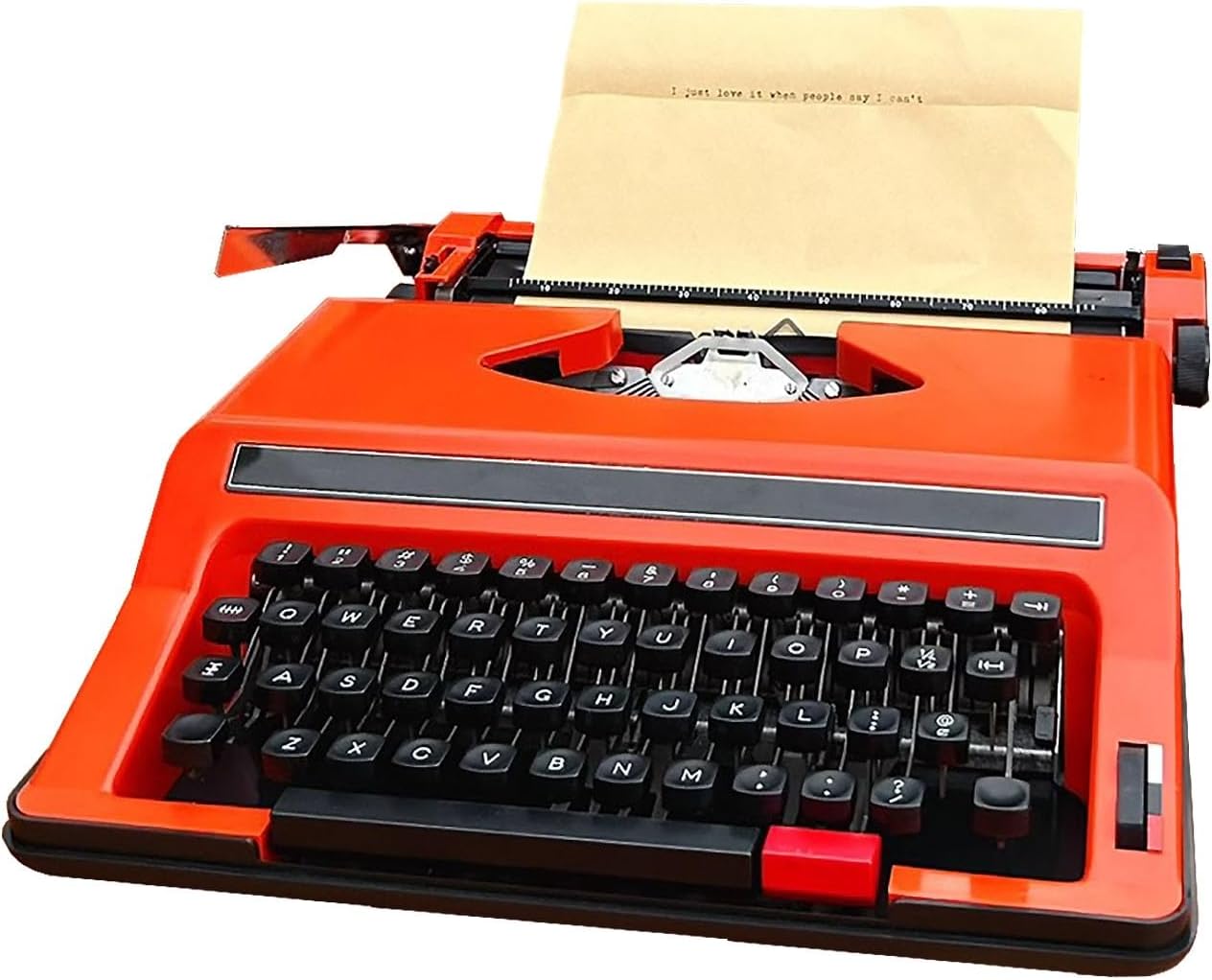 Manual Typewriter - Vintage Portable Writing Machine for Creative Writing and Letter Writing - Ideal Memory Keeper for Children and Adults - Classic Old Fashioned Design