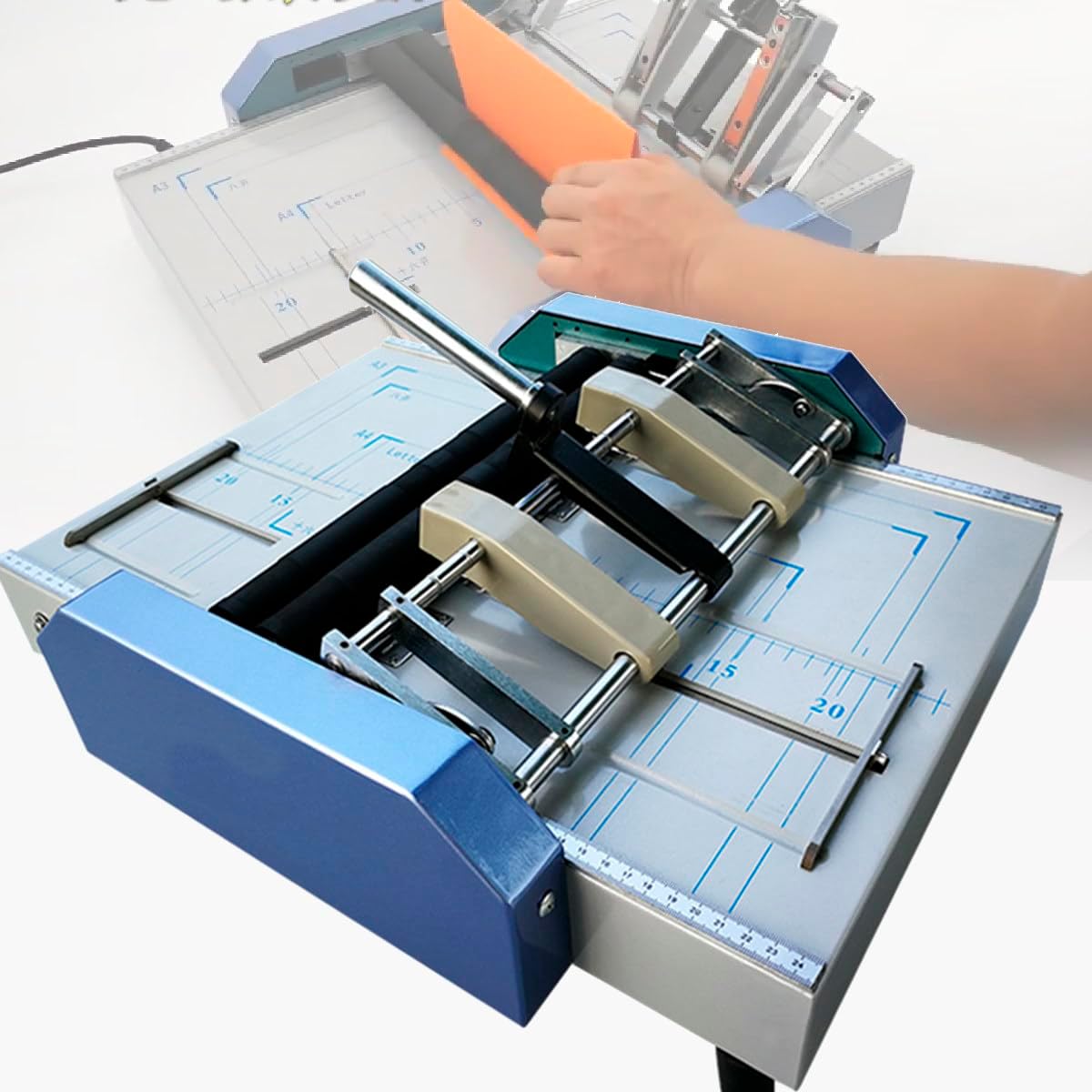 Electric Paper Book Stapler Creaser, A3 Folding Binding Machine, Automatic Binding Machine with 5 Nail Positions, for Cards,Photos,Invitations