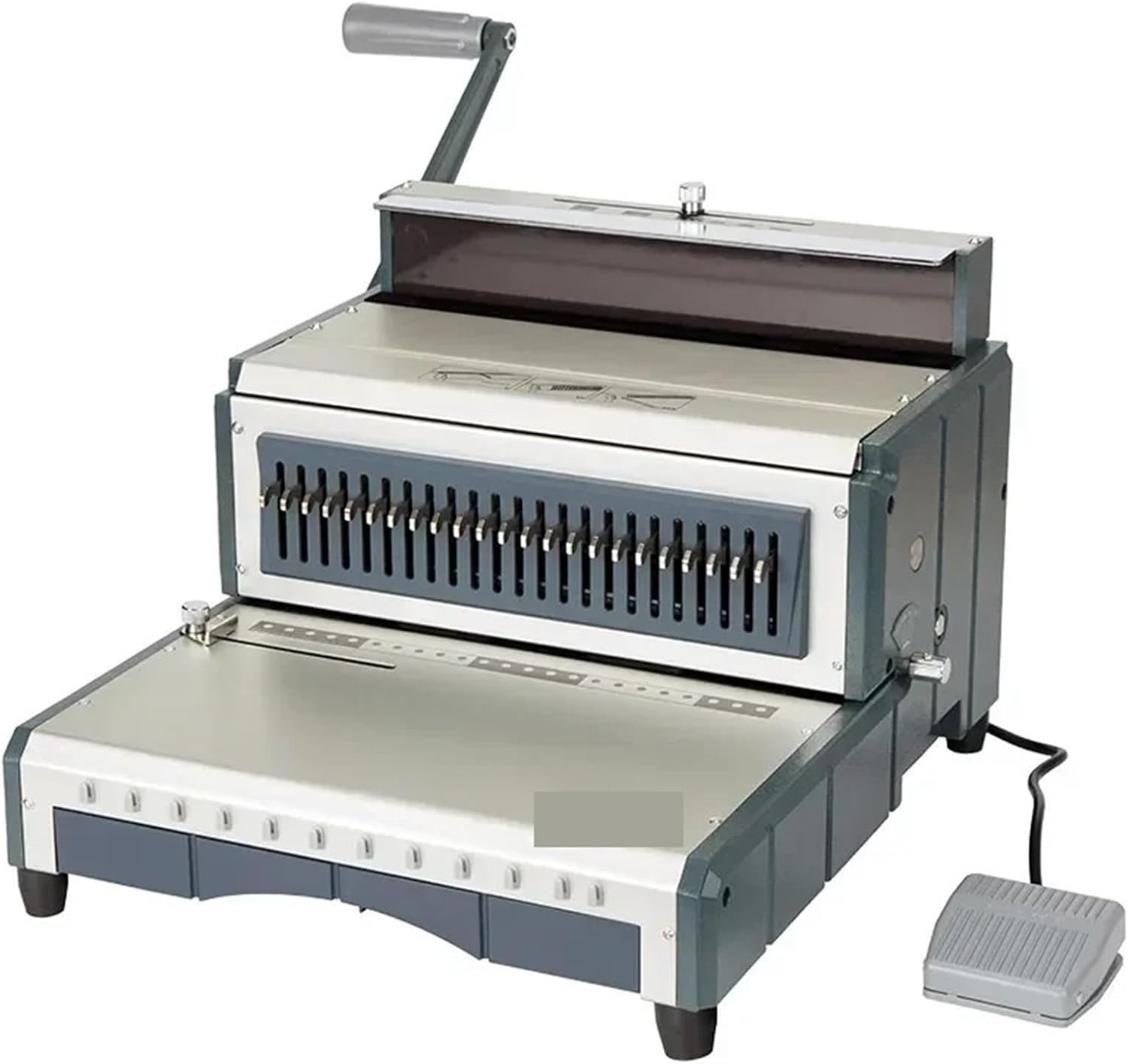 Binding Machine, Coil Binding Machine 2:1 Iron Ring Thickening Bookbinding Double Line Desk Calendar Contra,Spiral Binding Machine(Round-Hole)