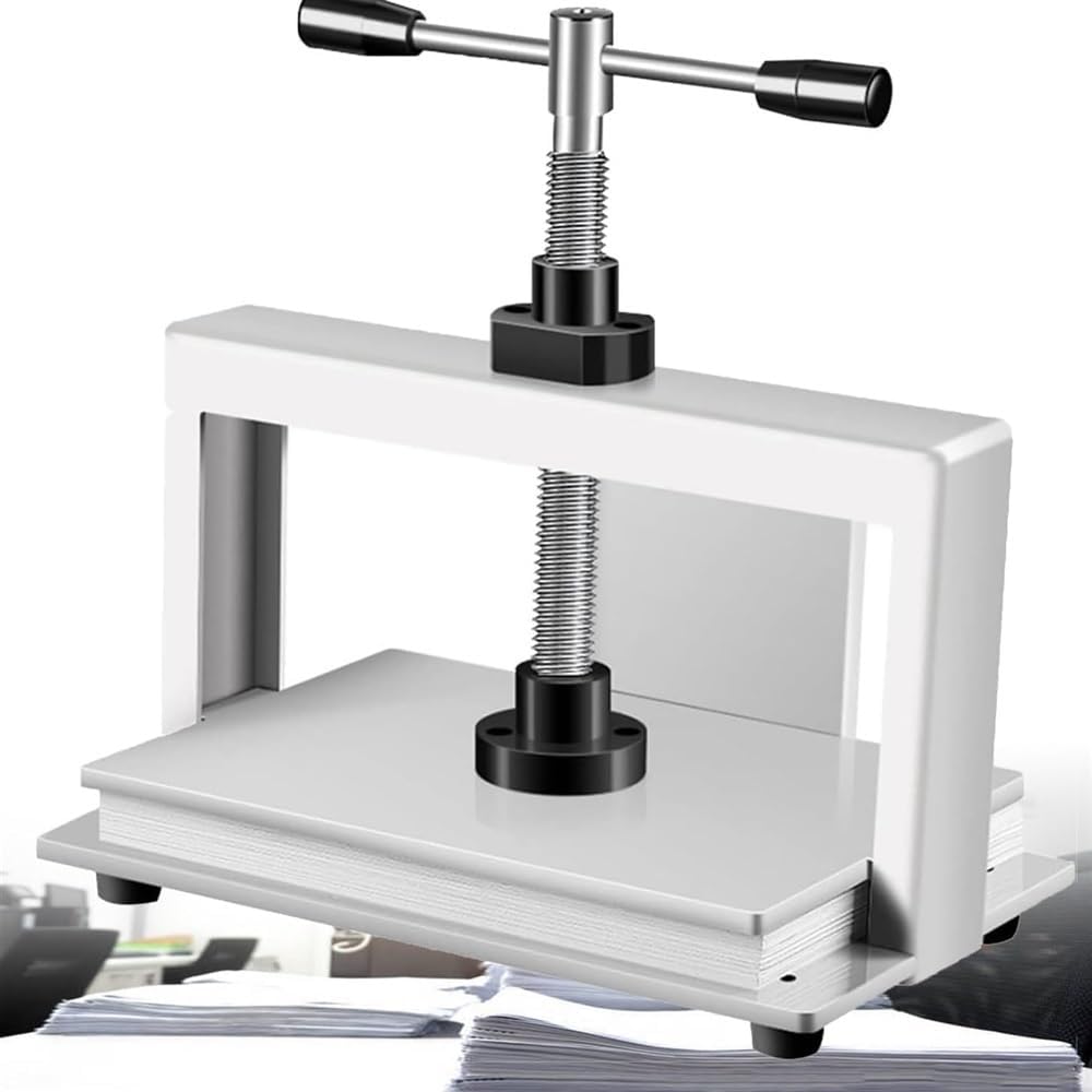 Manual Paper Press Machine A4/A3 Book Press Bookbinding Notes Office Invoice Steel Flattening Machine Heavy Duty Bookbinder Double Balance Rod Paper Press Machine