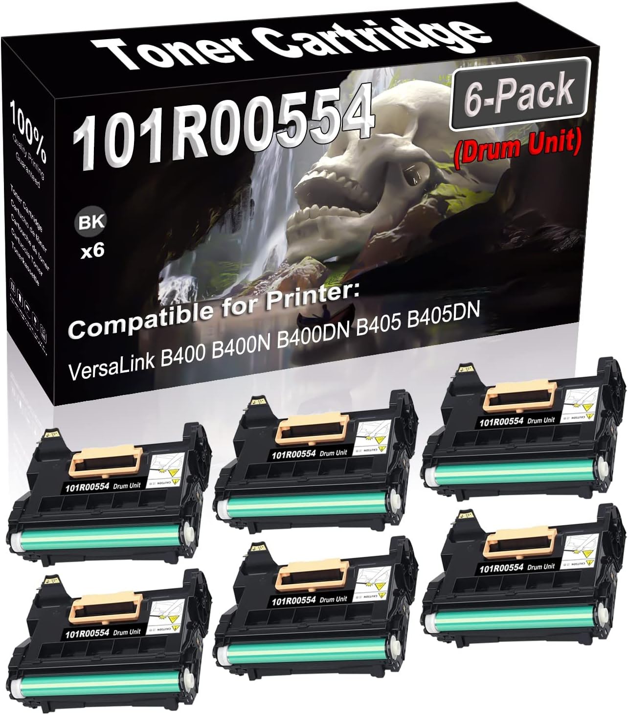 SINIYA 6-Pack Compatible VersaLink B400 B400N B400DN B405 B405DN Printer Drum Unit Replacement for 101R00554 Drum Unit (Black, High Capacity)