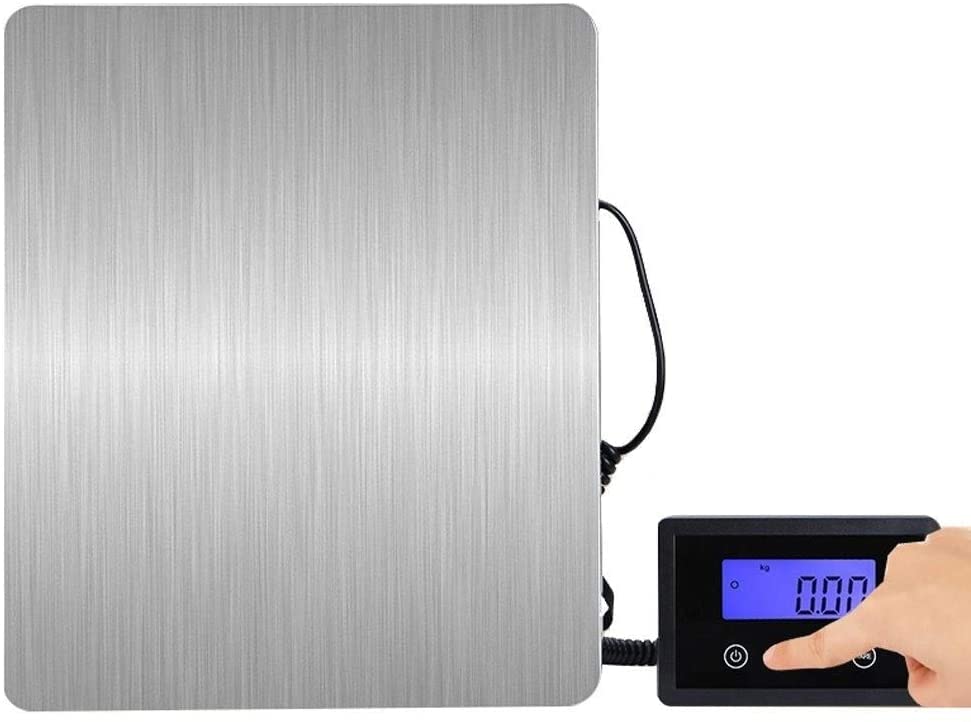 180kg/50g Postal Scales High Precision Commercial Electronic Scale LCD Display Tare Function Stainless Steel Multifunctional Weighing Platform