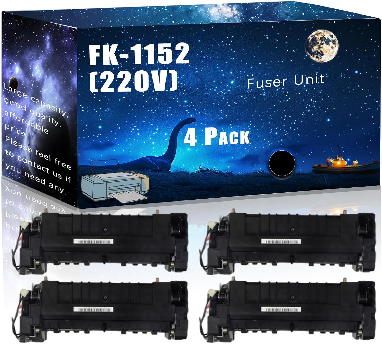 MUCQL FK-1152 (220V) Compatible Fuser Unit Replacement for Kyocera High Yield Compatible ECOSYS M2040dn M2540dw M2635dw M2640idw P2040dw P2235dw Printers, Meet Printing Needs (4 Pack Black)