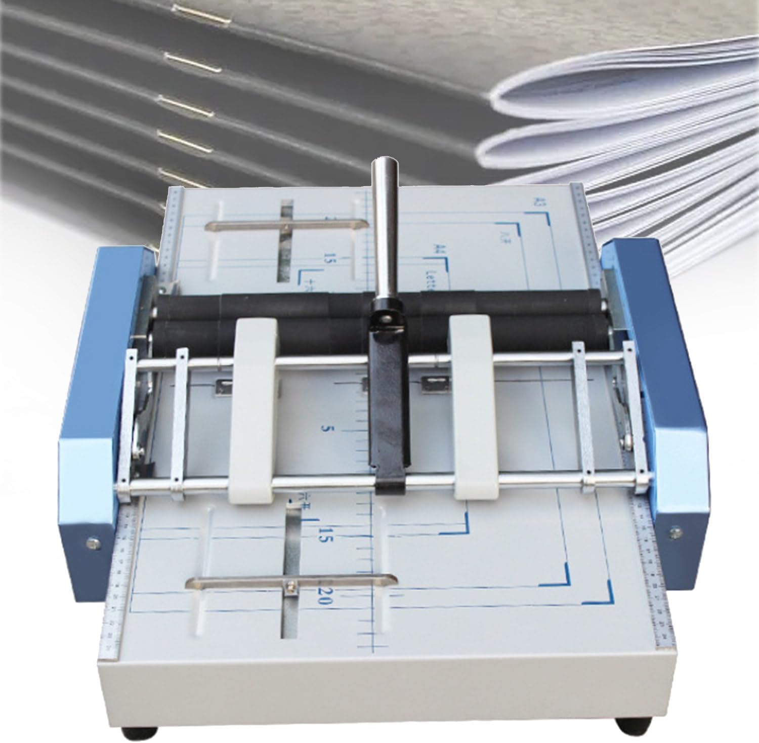 Electric Paper Book Stapler Creaser, A3 Brochure Stapler Folding Machine, Folder Dashed Machine Flat-Clinch Automatic Binding Machine
