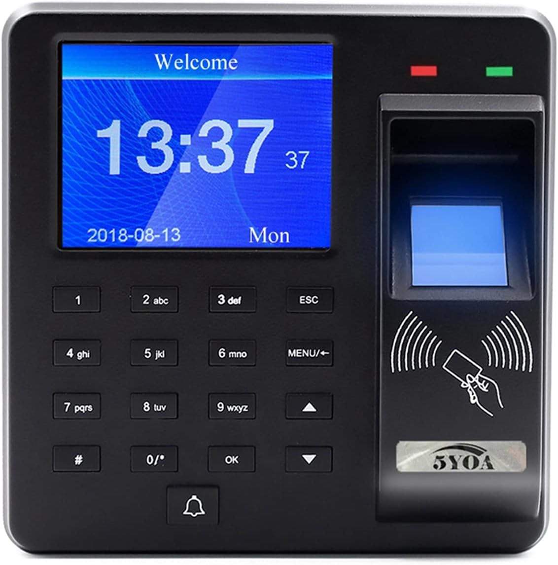 GHJKLZNMRU Time Clock Fingerprint Access Control System Smart Door Lock Kit Electronic Gate Opener Home Digital Set Electric Magnetic Biometric Office Electronics Products (Color : X10 Fingerprint)