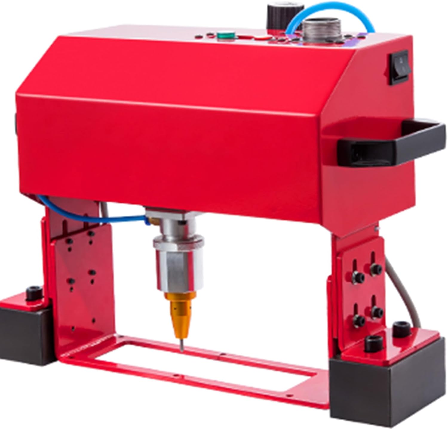 Yuidaaavzz Typewriter Machine,Pneumatic Portable Metal Stitch Typewriter,Cylinder Block Coding and Marking Machine 110V/220VMetal Nameplate Writing Machine,for Letters,Serial Numbers, Codes,T ()