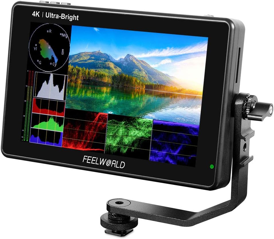FEELWORLD LUT7S PRO 7 Inch Ultra Bright 2200nits DSLR Camera Field Monitor 3D LUT Touch Screen HDR Waveform F970 External Kit 4K HDMI 3G-SDI