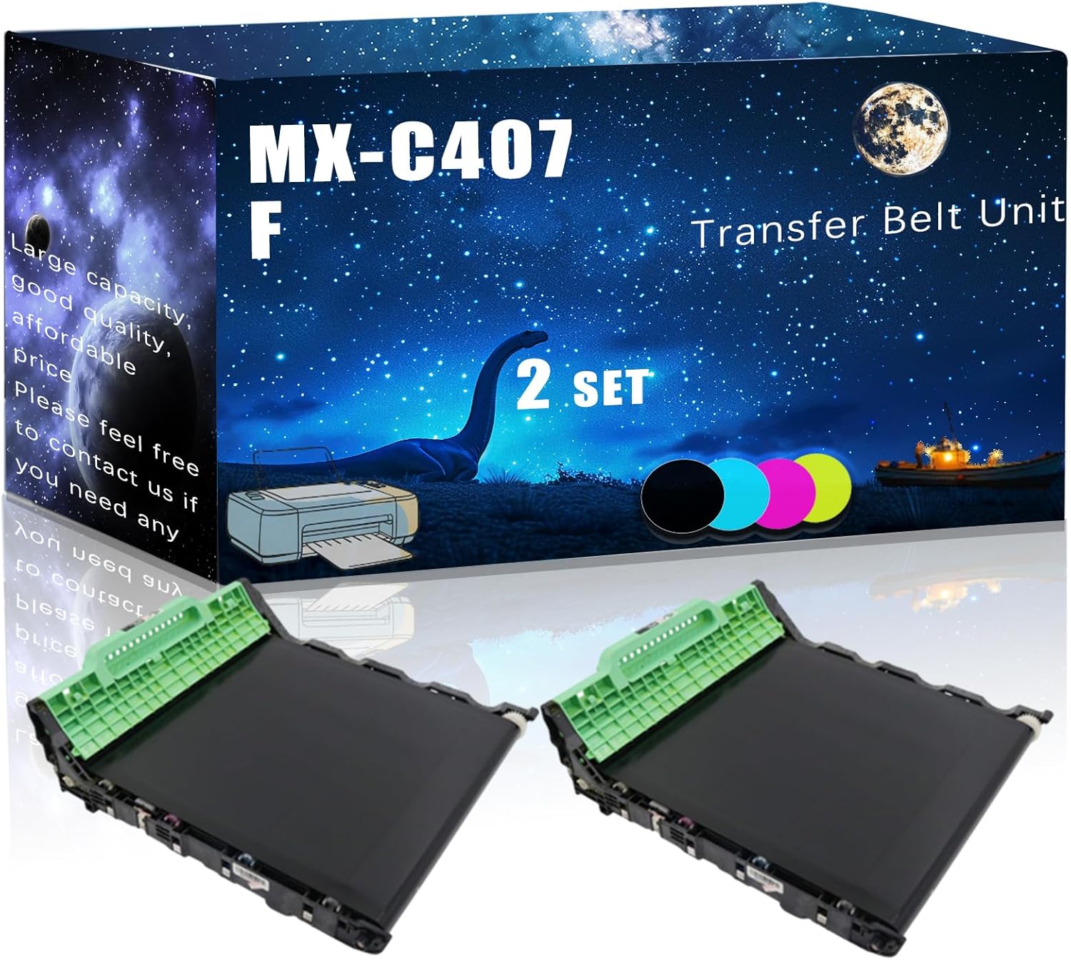 MUCQL MX-C407F Compatible Transfer Belt Unit Replacement for Sharp High Yield Compatible MX-C407F MX-C507F Printers, Meet Printing Needs (2 Set)