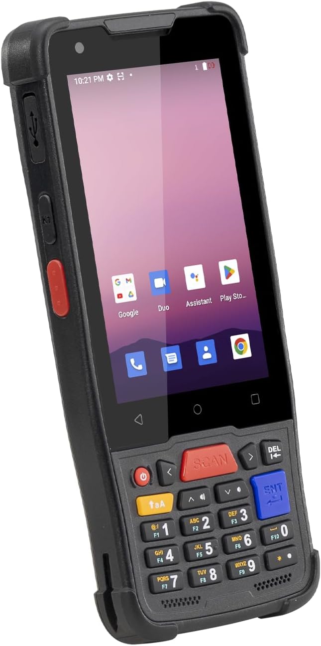 NETUM 2024 New Android Barcode Scanner, Android 12 Mobile Computer with Number Pad, Handheld PDA Scanner, Datalogic Scanner E3350, 2D QR Code, IP67 Rugged NFC 4G Wi-Fi Data Collector for Warehouse