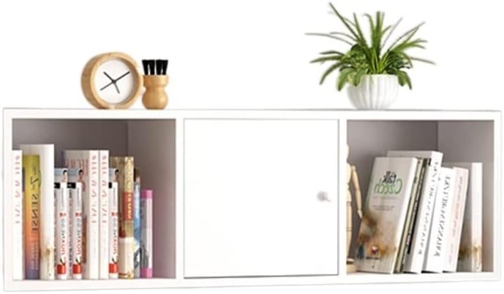 Bookshelf Bookshelf with Door Wall Shelf Wall Cabinet Wall-Mounted Wall Storage Decoration Living Room Bedroom Partition Bookcase Bookcases (Color : D, Size : M)