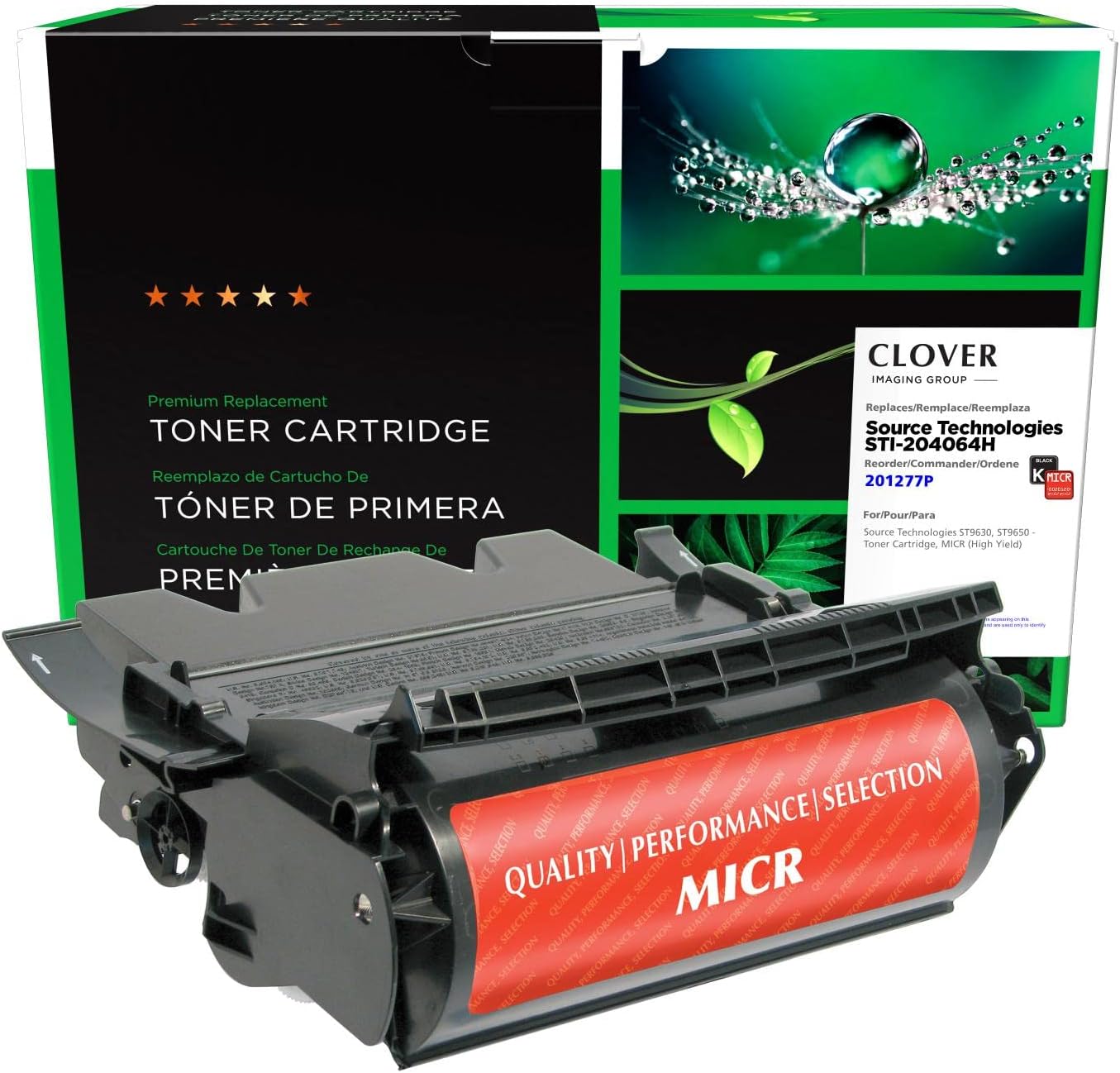 Clover Remanufactured High Yield MICR Toner Cartridge Replacement for Source Technologies STI-204064H | Black