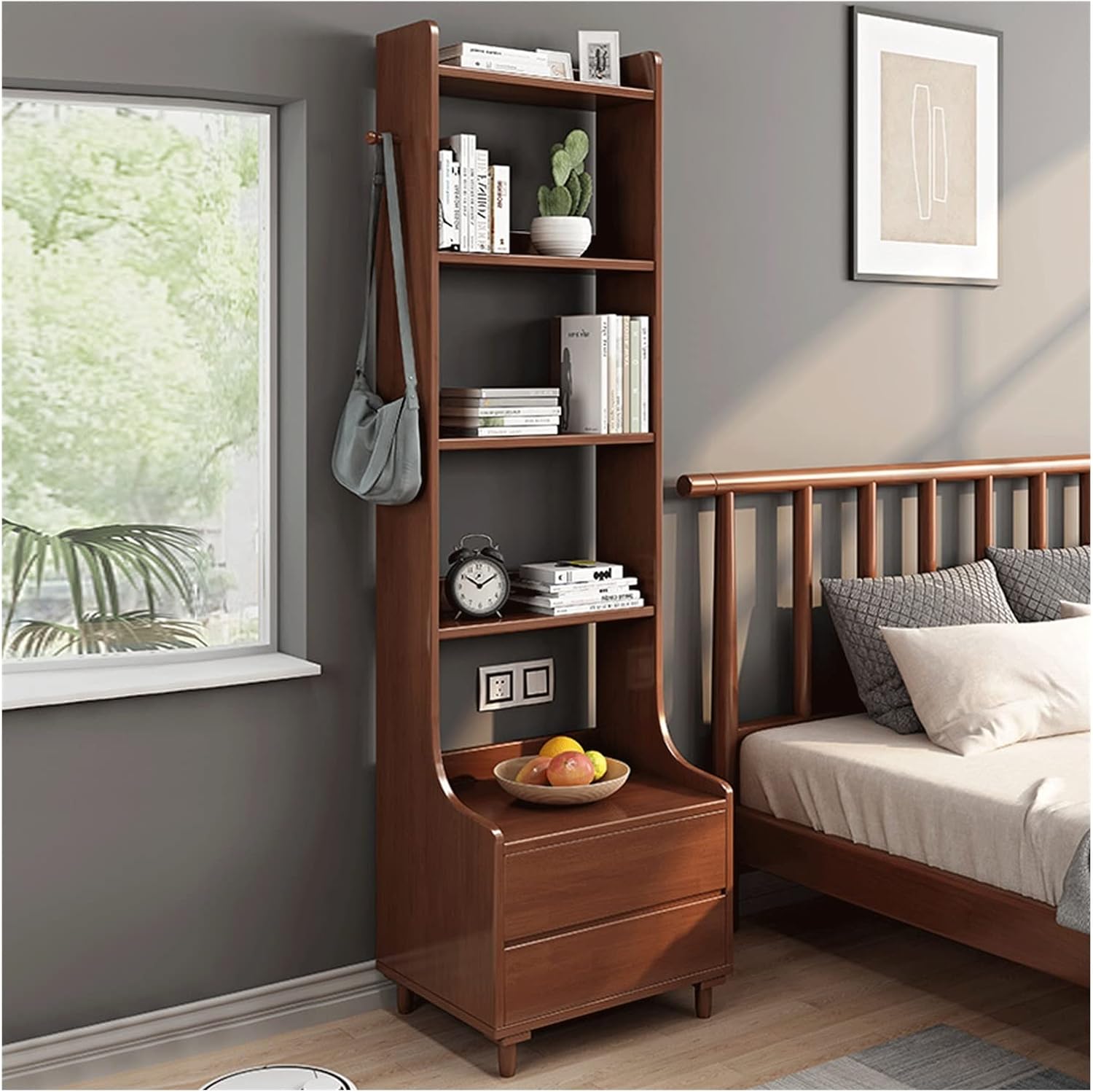Bookshelf Shelf Bookcase Shelf Bedroom Bookshelf Home Bedside Storage Cabinet Living Room Simple Bookcase Balcony Storage Rack Bookcase Storage Shelves (Color : C)