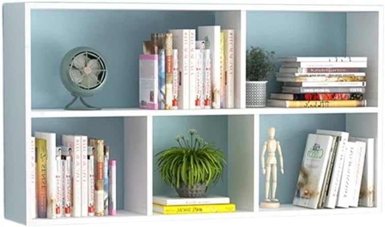 EVSER Bookshelf for Bedroom Open Bookcase Wall Shelf Wooden Wall Decoration Bookshelves Wall-Mounted Bookshelf Home Partition Wall Cabinet Bookcase/Bookshelves (Color : B, Size : L)