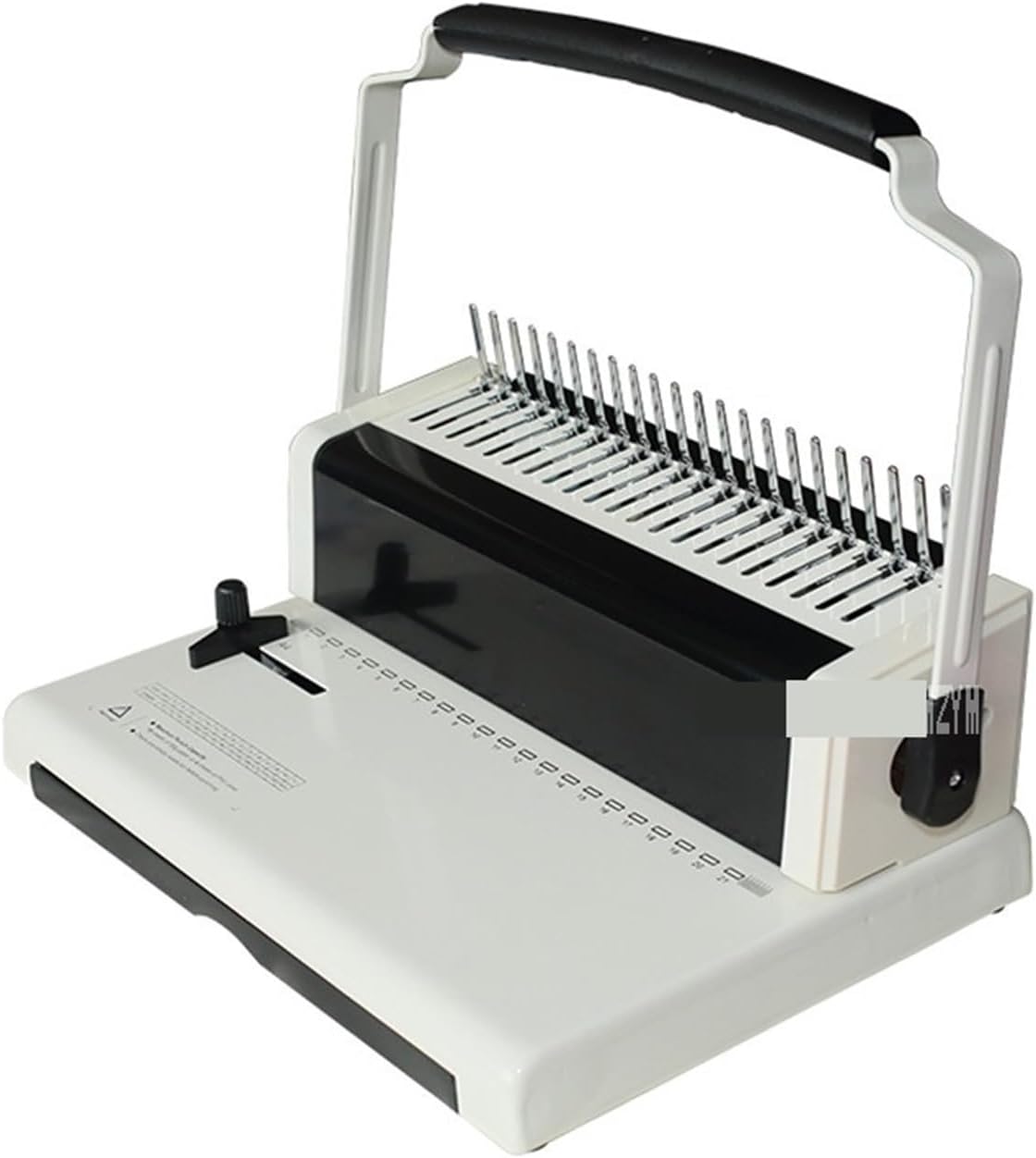 Binding Machines, DC-2100 Comb-Type Rubber Ring Clamp Binding Machine A4 Paper Puncher 21-Hole File Punching Machine Adjustable Hole Distance