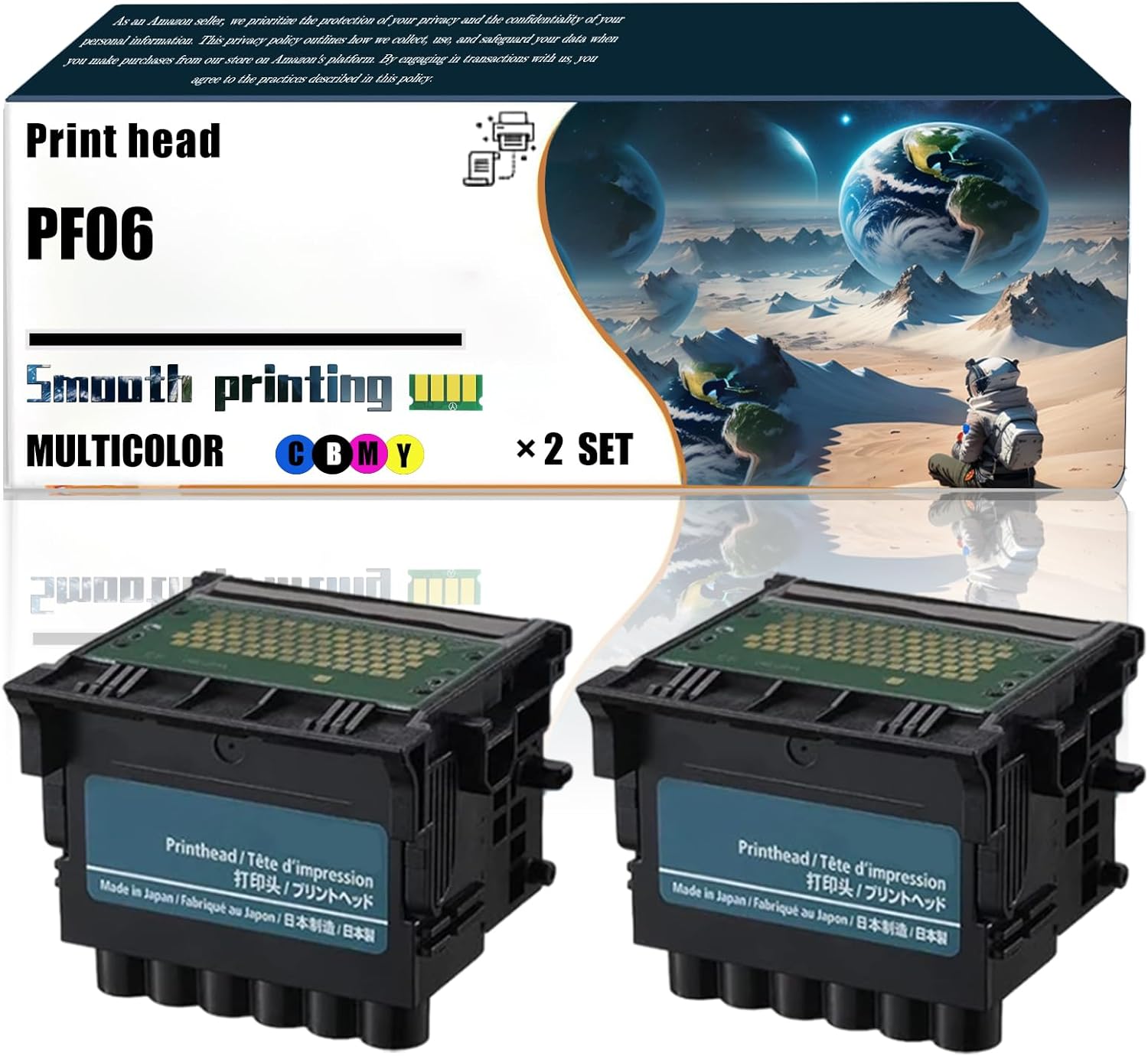 LSSF Replacement Parts Print Head PF06 Compatible with Canon imagePROGRAF TM-200 TM-200 MFP L24ei TM-300 TM-300 MFP L36ei TM-300 MFP T36 Printers, Contains Chip and Clear Printing (2 Set)