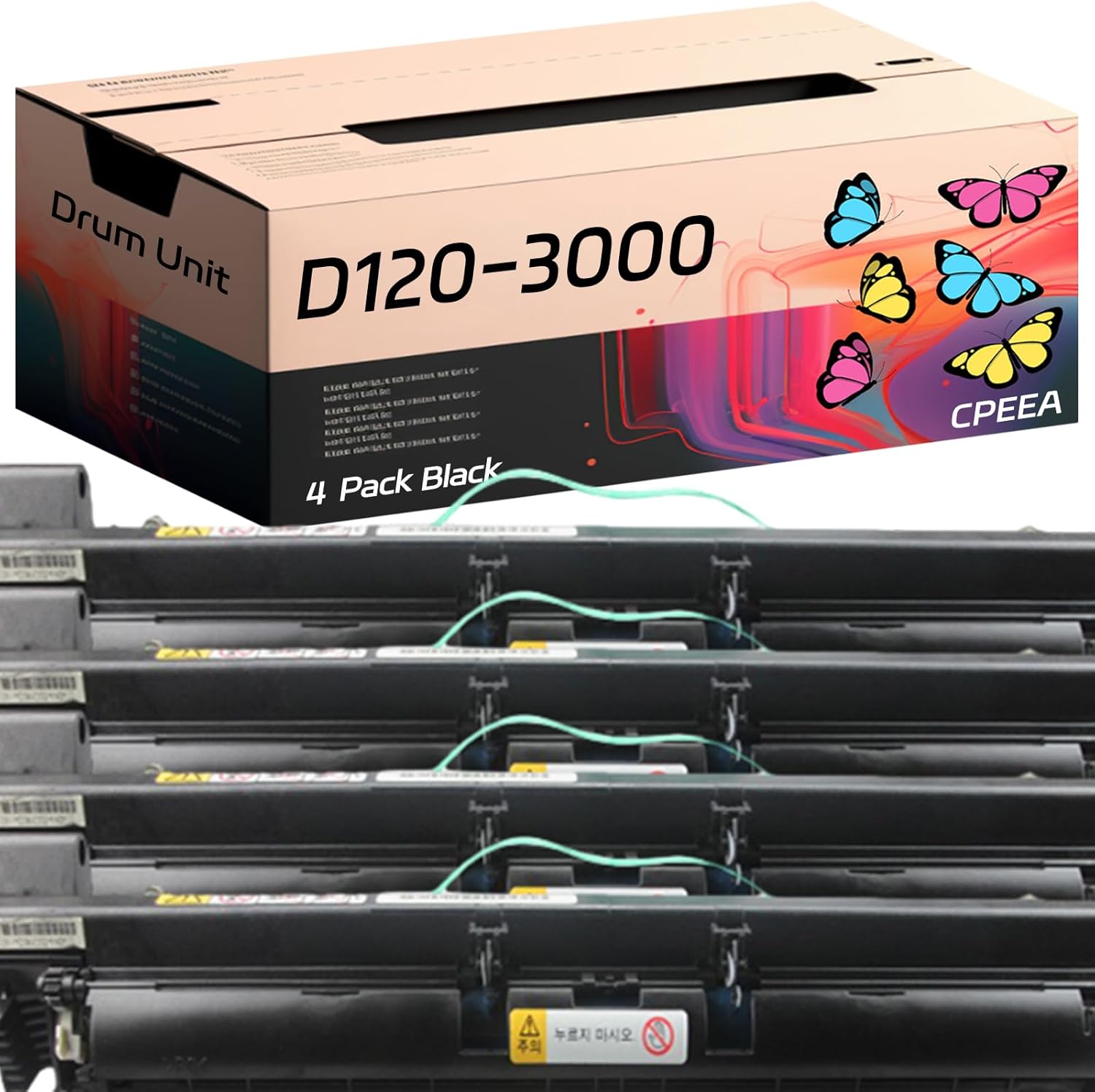 Compatible for Savin D120-3000 Drum Unit Work for Savin MP 2553 MP 2852 MP 2852SP MP 2352SP Printers, with Chip, High Yield 70000 Pages, Clear Printing (4 Pack Black)
