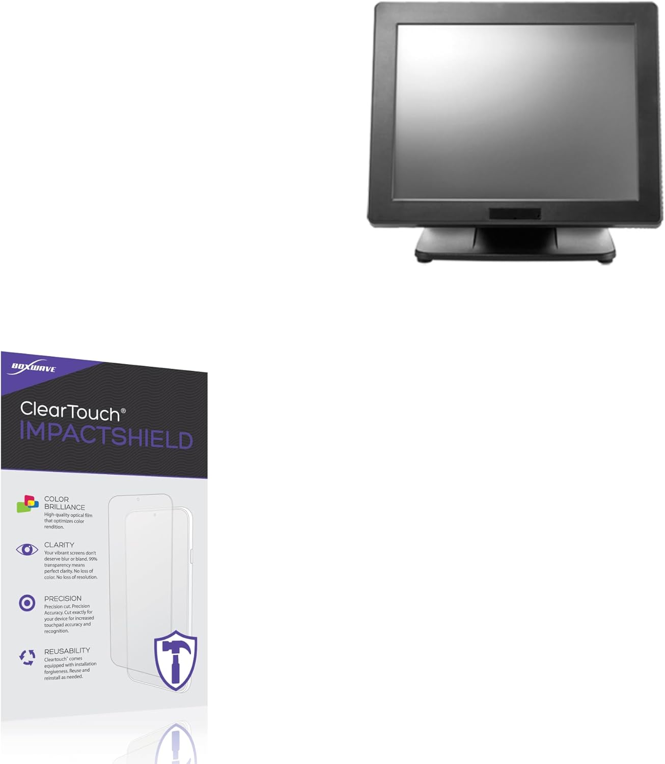 BoxWave Screen Protector Compatible With Posiflex Amador - ClearTouch ImpactShield (2-Pack), Impenetrable Screen Protector Flexible Film