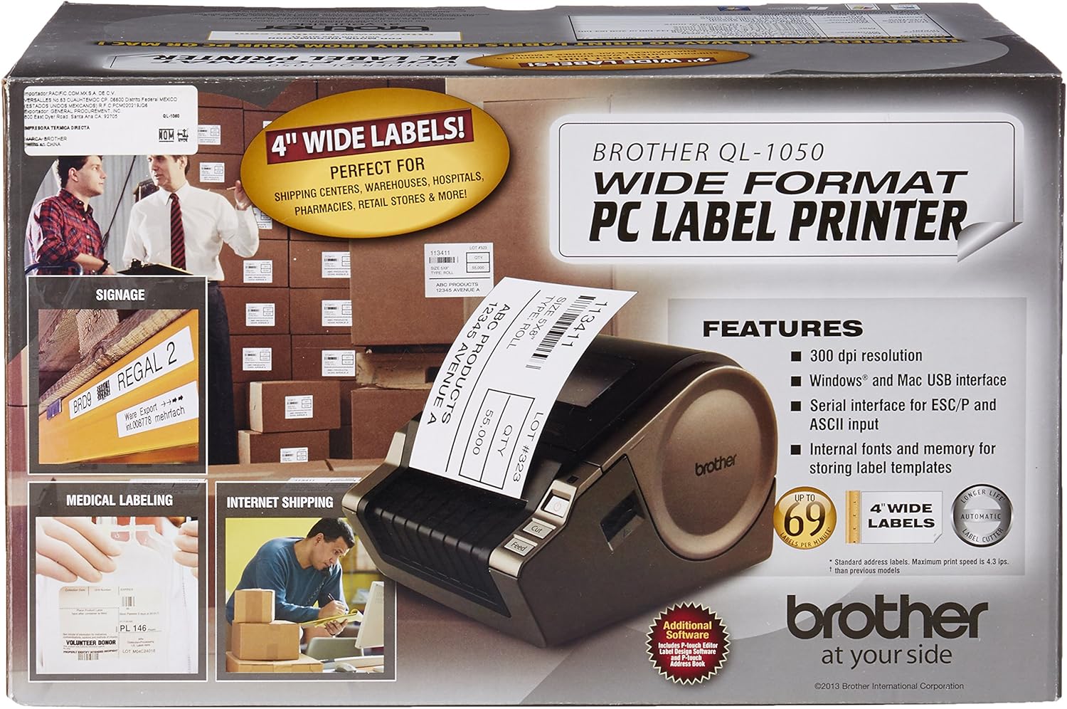 Brother QL-1050 Wide Format PC Label Printer