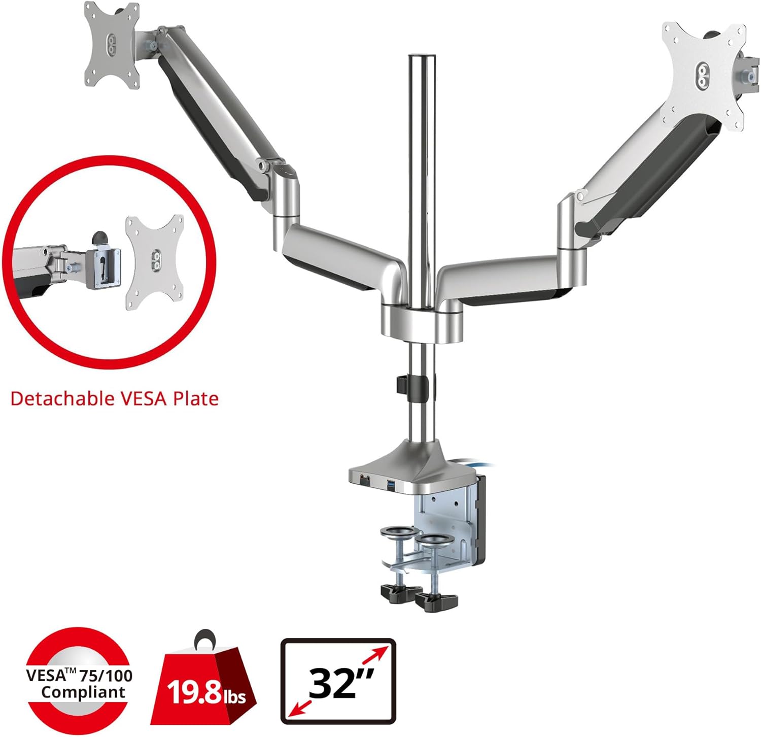 SIIG Dual Monitor Stand for 13