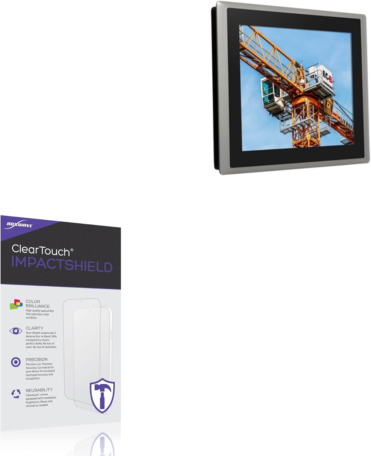 BoxWave Screen Protector Compatible With Cincoze CS-115/M1001 - ClearTouch ImpactShield (2-Pack), Impenetrable Screen Protector Flexible Film