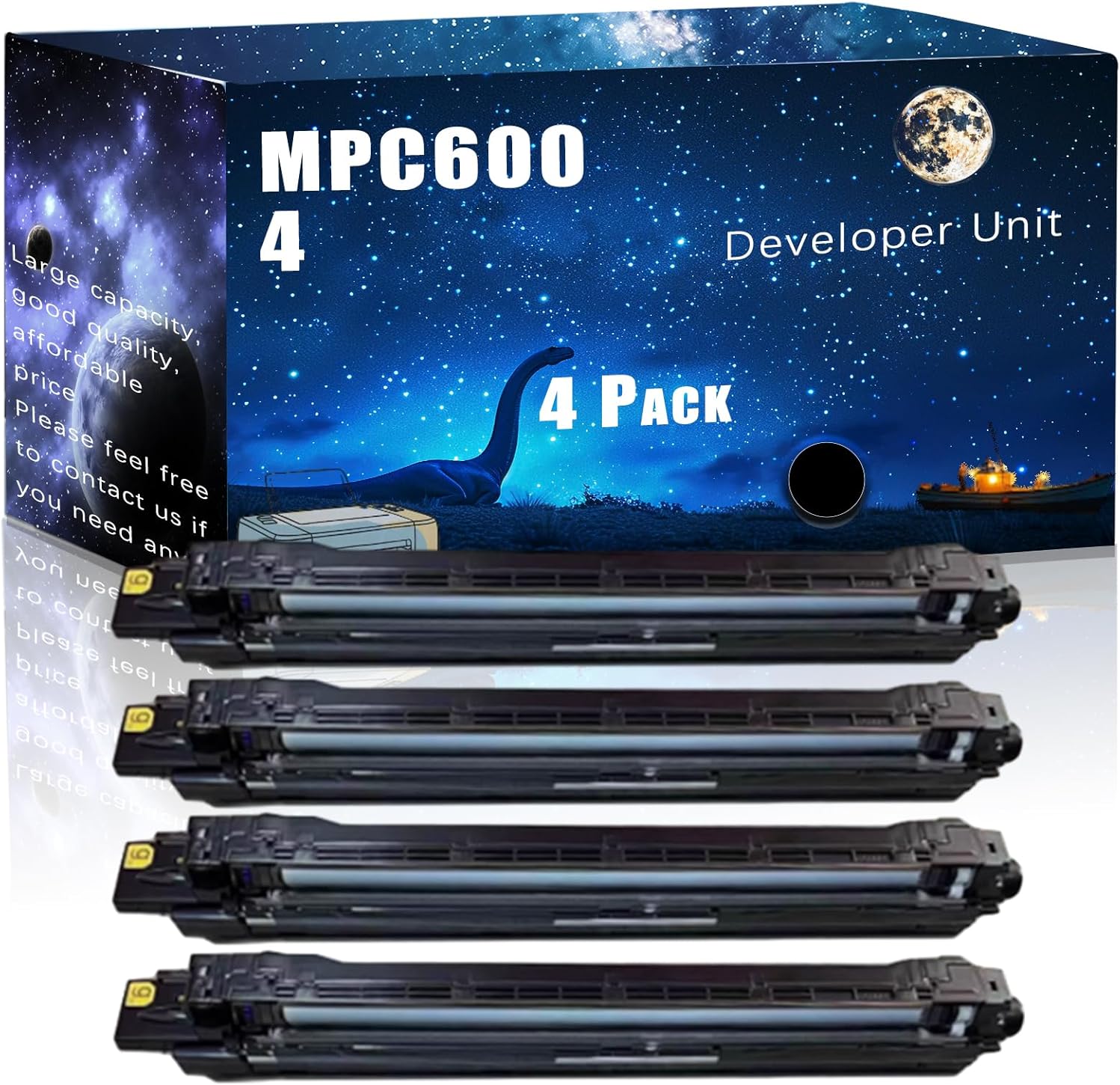 MUCQL MPC6004 Compatible Developer Unit Replacement for Ricoh High Yield Compatible MP C4504 MP C4504ex MP C501SP MP C6004 MP C6004ex Printers, Meet Printing Needs (4 Pack Black)
