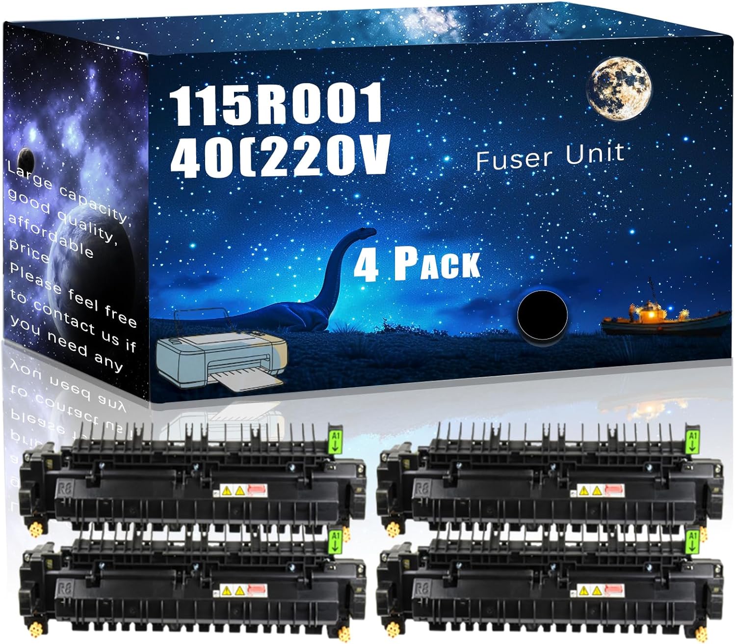 115R00140(220V) Compatible Fuser Unit Replacement for Xerox High Yield Compatible VersaLink B605SF B605SP B605X B605XF B605XP B605XTF B605XTP Printers, Meet Printing Needs (4 Pack Black)