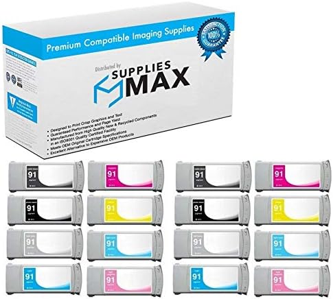SuppliesMAX Remanufactured Replacement for HP DesignJet Z6100/DesignJet Z6100PS Series High Yield Wide Fomat Inkjet Combo Pack (2/PK-MBK/PBK/GY/C/M/Y/PC/PM) (C9482MBPBGYCMPCPM)
