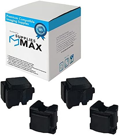 SuppliesMAX Compatible Replacement for ColorQube 8570DN/8570DT/8580DN/8580DT/8580N Black Solid Ink Sticks (4/PK-4300 Page Yield) (108R00930)