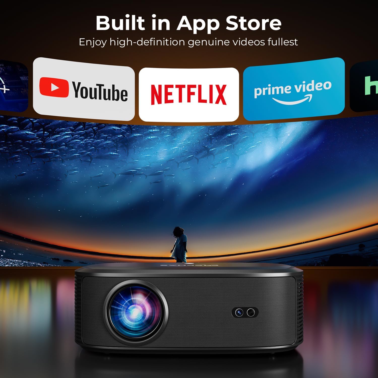 4K Projector with Wifi and Bluetooth